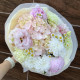 Нежный летний букетик из кустовой ромашки, пионов, диантусов и гортензии
