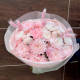 Воздушный букет из кустовой хризантемы, хлопка и лагуруса
