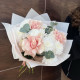 Воздушный нежный букет из французской розы, эвкалипта и кустовой хризантемы (дофамин) в Краснодаре