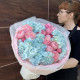 Букет из гортензий и кустовой пион розы