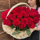 Роскошная корзина из 51 красной розы в Краснодаре